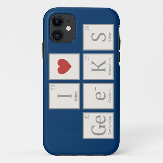 I Heart (Chemie) Geeks Case-Mate iPhone Case (Achterkant)