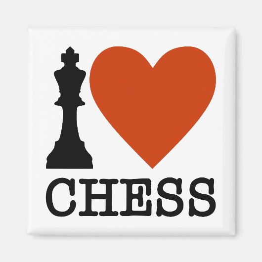 I Heart Chess Magneet (Voorkant)