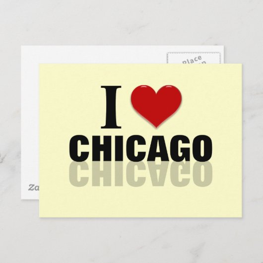 I Heart Chicago Briefkaart (Voorkant / Achterkant)