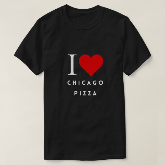 I Heart Chicago Pizza blk Mannen T-shirt (Design voorkant)