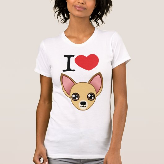 I Heart Chihuahuas T-Shirt (Voorkant)