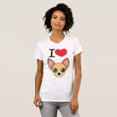 I Heart Chihuahuas T-Shirt (Voorkant volledig)