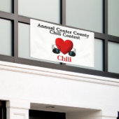 I Heart Chili Aangepaste tekstgebieden Spandoek (Buitenkant Gebouw)