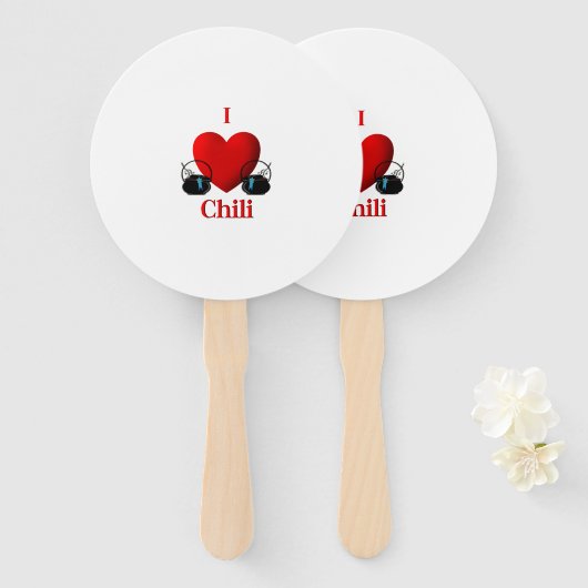 I Heart Chili Handwaaier (Voorkant en achterkant)
