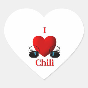 I Heart Chili Hart Sticker