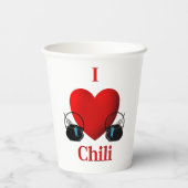 I Heart Chili Papieren Bekers (Achterkant)
