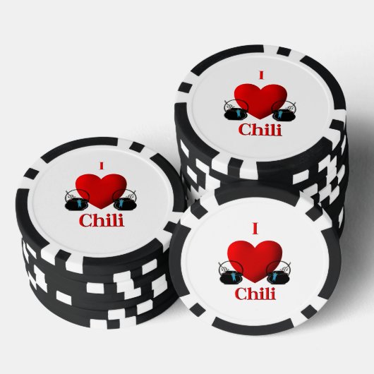 I Heart Chili Poker Chips (Opstapeling)