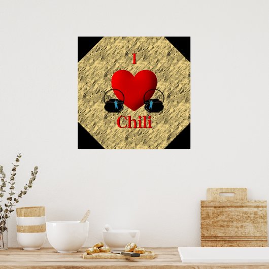 I Heart Chili Poster (Keuken)