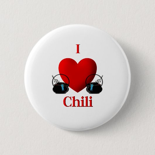 I Heart Chili Ronde Button 5,7 Cm (Voorkant)