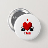 I Heart Chili Ronde Button 5,7 Cm (Voorkant /achterkant)