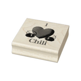 I Heart Chili Rubberstempel