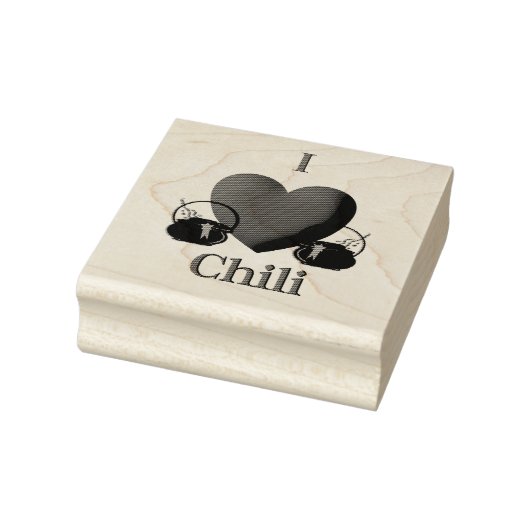 I Heart Chili Rubberstempel (Stempel)