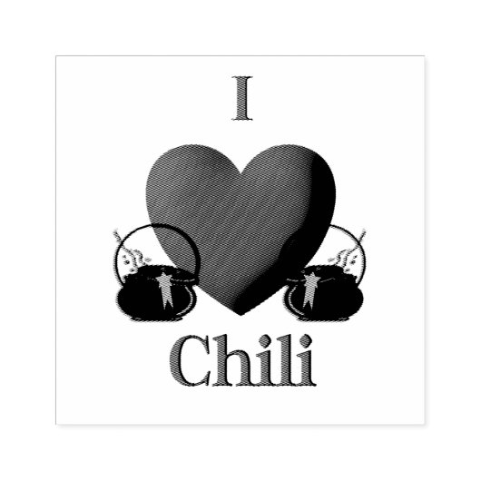 I Heart Chili Rubberstempel (Afrduk)