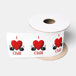 I Heart Chili Satijnen Lint