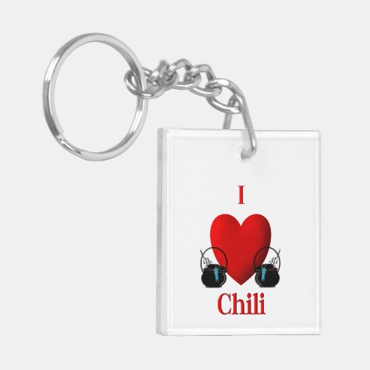 I Heart Chili Sleutelhanger (Voorkant Links)