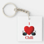 I Heart Chili Sleutelhanger (Voorkant)
