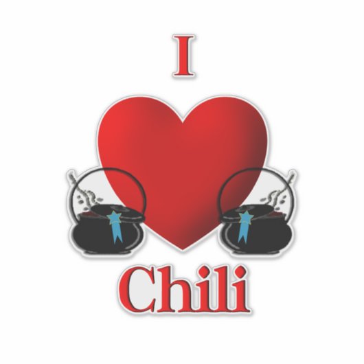 I Heart Chili Sticker (Voorkant)