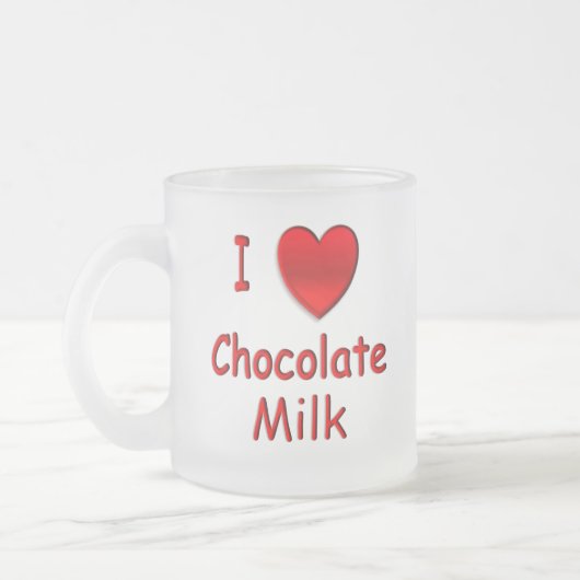 I Heart Chocolate Milk Frosted Mok (Links)