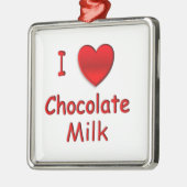 I Heart Chocolate Milk Metalen Ornament (Links)