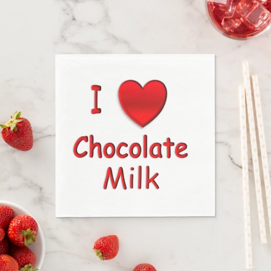 I Heart Chocolate Milk Servet (Insitu)