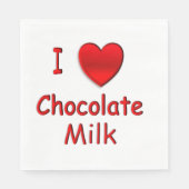 I Heart Chocolate Milk Servet (Voorkant)