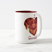 I Heart Chocolates Two-Tone Coffee Mok (Voorkant rechts)