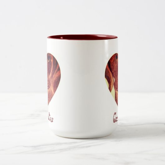 I Heart Chocolates Two-Tone Coffee Mok (Center)