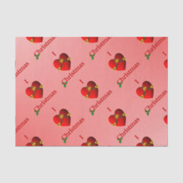 I Heart Christmas Tissue Paper Rood Tissuepapier