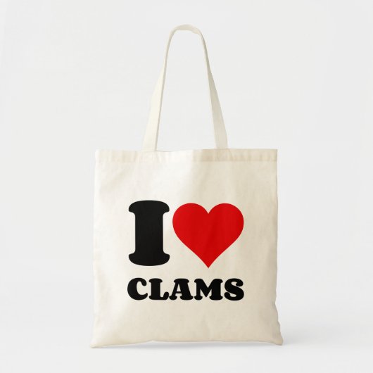 I HEART CLAMS TOTE BAG (Voorkant)