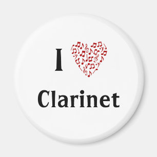 I Heart Clarinet - Music Instrument Magneet