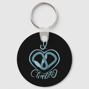 I Heart clibing (Carabiner) Fun Rock klimmen Sleutelhanger
