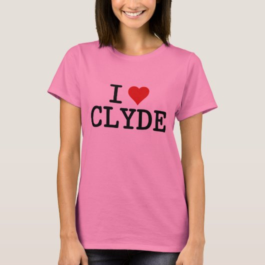 I Heart Clyde Womens Ringer T-shirt (Voorkant)