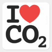 I Heart CO2 - Ik hou van kooldioxide Sticker Sheet (Voorkant)
