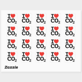 I Heart CO2 - Ik hou van kooldioxide Sticker Sheet