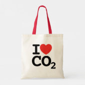 I Heart CO2 - Ik hou van kooldioxide Tote Bag (Achterkant)
