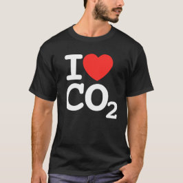 I Heart CO2 - Ik hou van Koolstofdioxide Dark Unis T-shirt