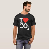 I Heart CO2 - Ik hou van Koolstofdioxide Dark Unis T-shirt (Voorkant volledig)