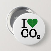 I Heart CO2 Ronde Button 7,6 Cm (Voorkant /achterkant)