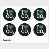 I Heart CO2 Ronde Sticker (Vel)
