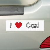 I Heart Coal Bumpersticker (Op auto)