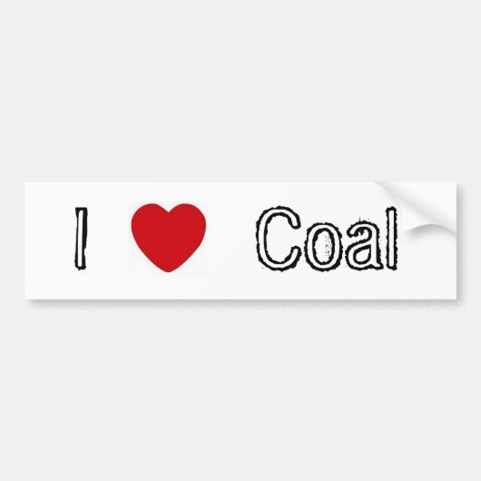 I Heart Coal Bumpersticker (Voorkant)