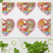 I Heart Coffee en Donuts Towel Theedoek (Gevouwen)