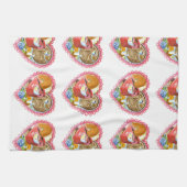 I Heart Coffee en Donuts Towel Theedoek (Horizontaal)