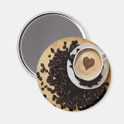 I Heart Coffee Magneet (Voorkant / Achterkant)
