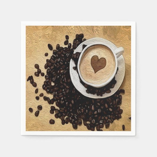 I Heart Coffee Servetten (Voorkant)