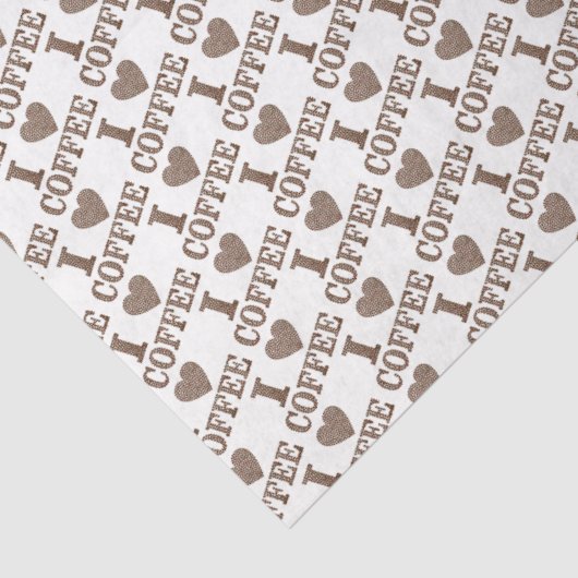 I Heart Coffee Tissue Paper Tissuepapier (Detail)
