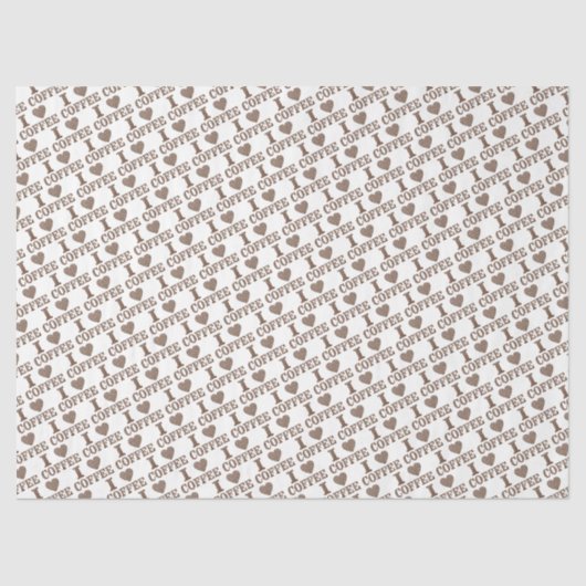 I Heart Coffee Tissue Paper Tissuepapier (Voorkant)