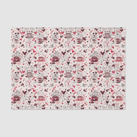 I Heart Coffee Tissuepapier (Voorkant)