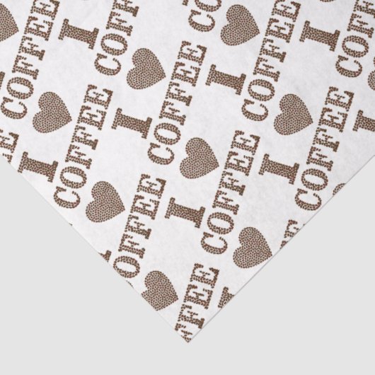 I Heart Coffee-weefselpapier Tissuepapier (Detail)