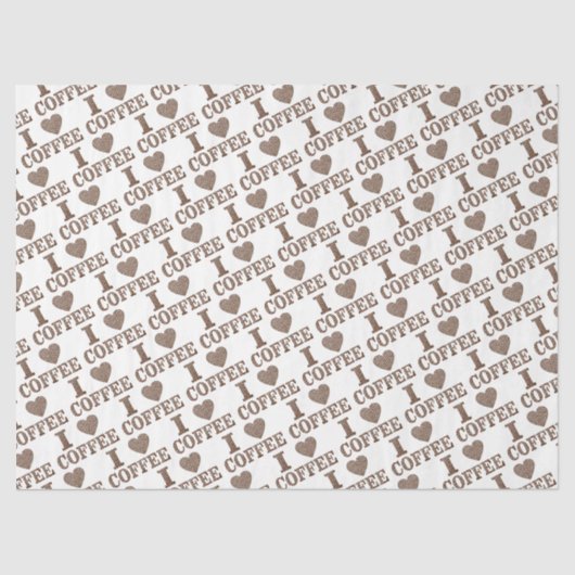 I Heart Coffee-weefselpapier Tissuepapier (Voorkant)
